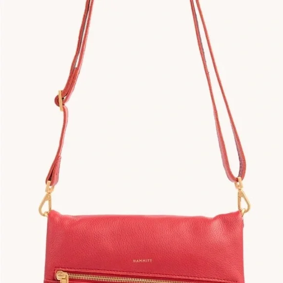 Hammitt Scarlet Clutch with Gold Accents - Picture 3 of 4